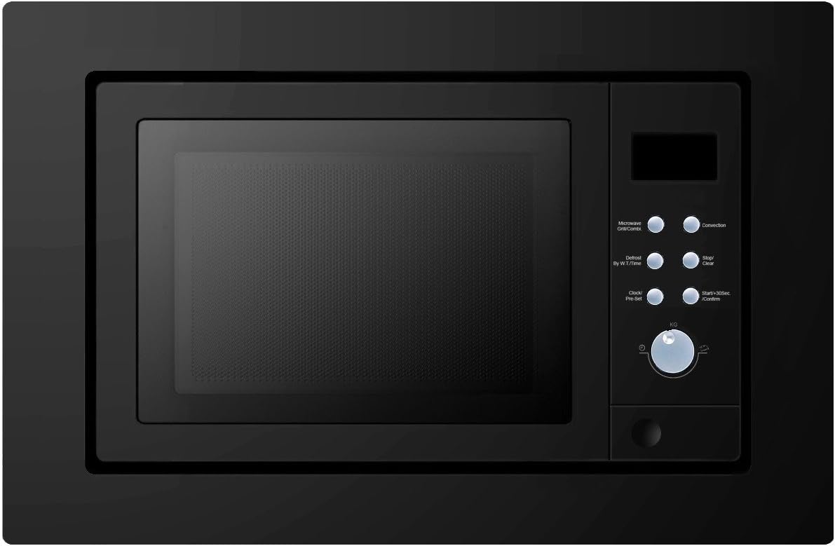 Cookology IMOG25LBK Integrated Built In Microwave Oven and Grill 25 Litre Capacity with Auto Defrost, Child Lock and 8 Auto Programs - In Black.