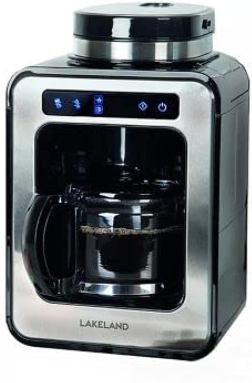 lakeland Bean to Cup Filter Coffee Machine – Touchscreen Takes Beans & Ground Coffee.