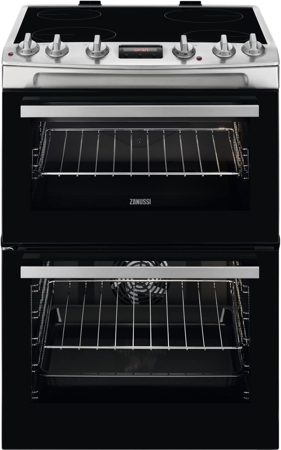 Zanussi ZCV66250XA 60cm Electric Cooker with Ceramic Hob - Stainless Steel.