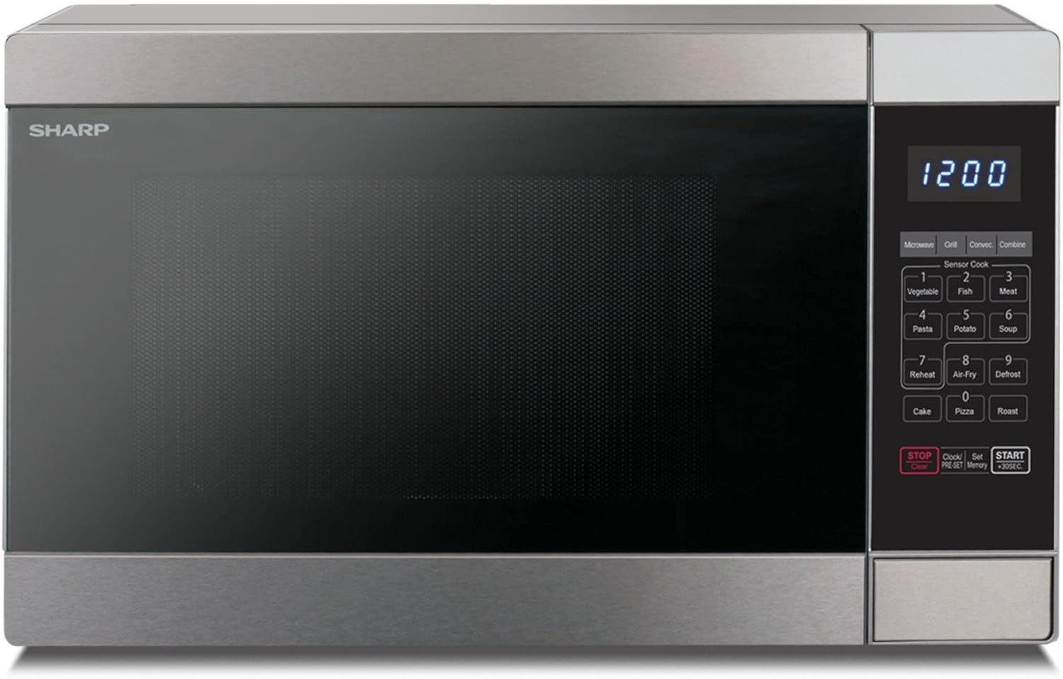 SHARP, R956SLM, 1000 W, 42 litres, Combination Microwave, Black Glass, Stainless Steel Interior, 14 programs.