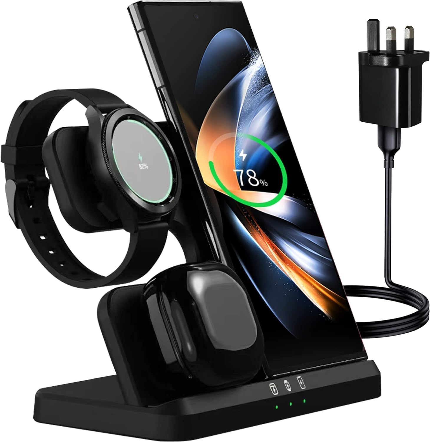 Wireless Charger for Samsung Galaxy S24/S23/S22/S21/S20/S10/S10+/S9+/S9/S8/S7 Note 20/10, 7.5w Fast Qi Certified Wireless Mobile Phone Charging Stand.