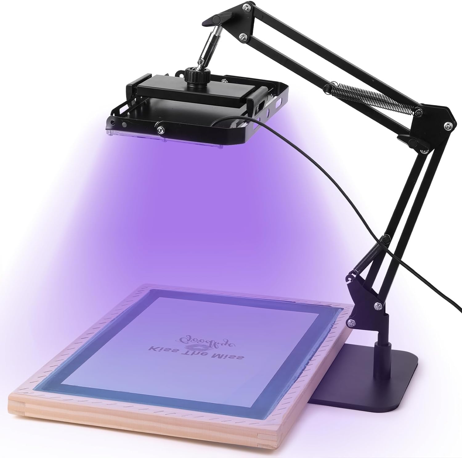 Caydo 50W LED UV Screen Printing Light with Black Light Stand and Instructions, Exposure Unit for Screen Printing and Cyanotypes.