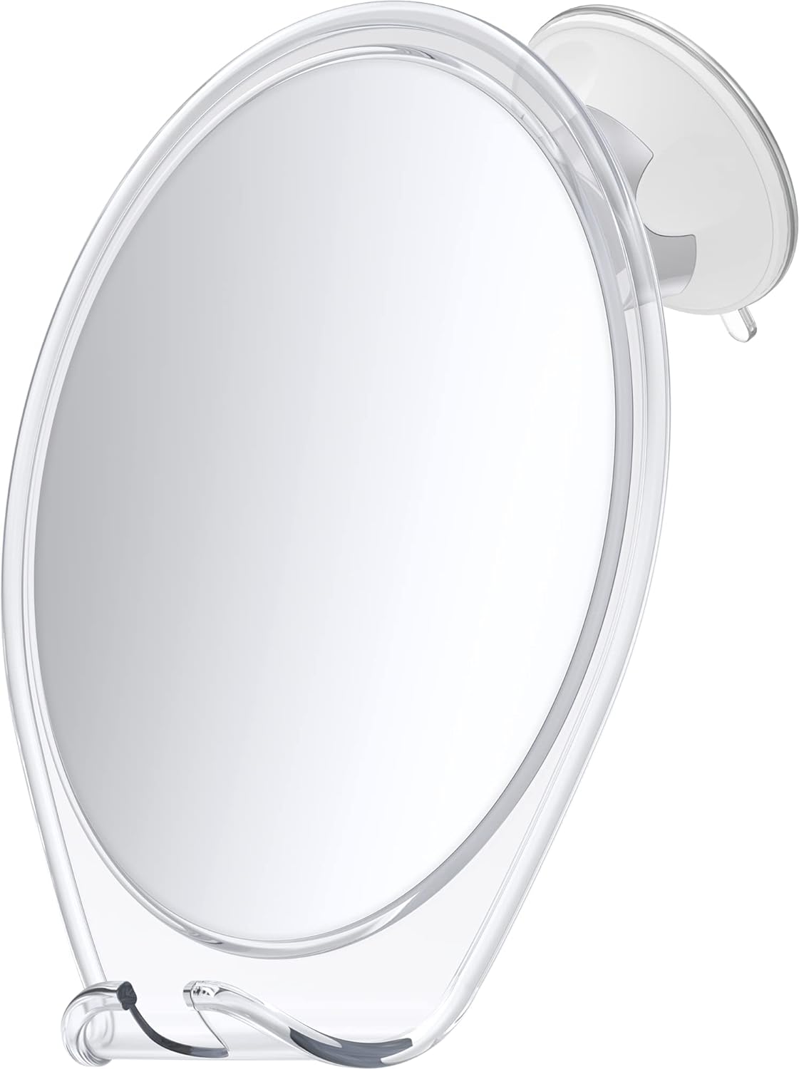 HONEYBULL Shower Mirror Fogless for Shaving - with Suction, Razor Holder for Shower & Swivel, Small Mirror, Shower Accessories, Bathroom Mirror, Bathroom Accessories, Holds Razors (White).