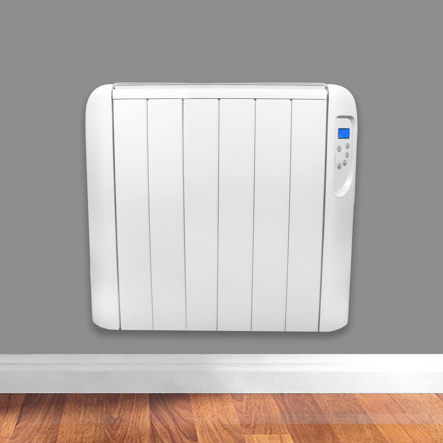 Futura 1000W White Electric Radiator Heaters for Home, Bathroom Safe 24/7 Day Timer Electric Heater Lot 20 & Advanced Thermostat Control Wall Mounted Low Energy Panel Heater with Child Lock.