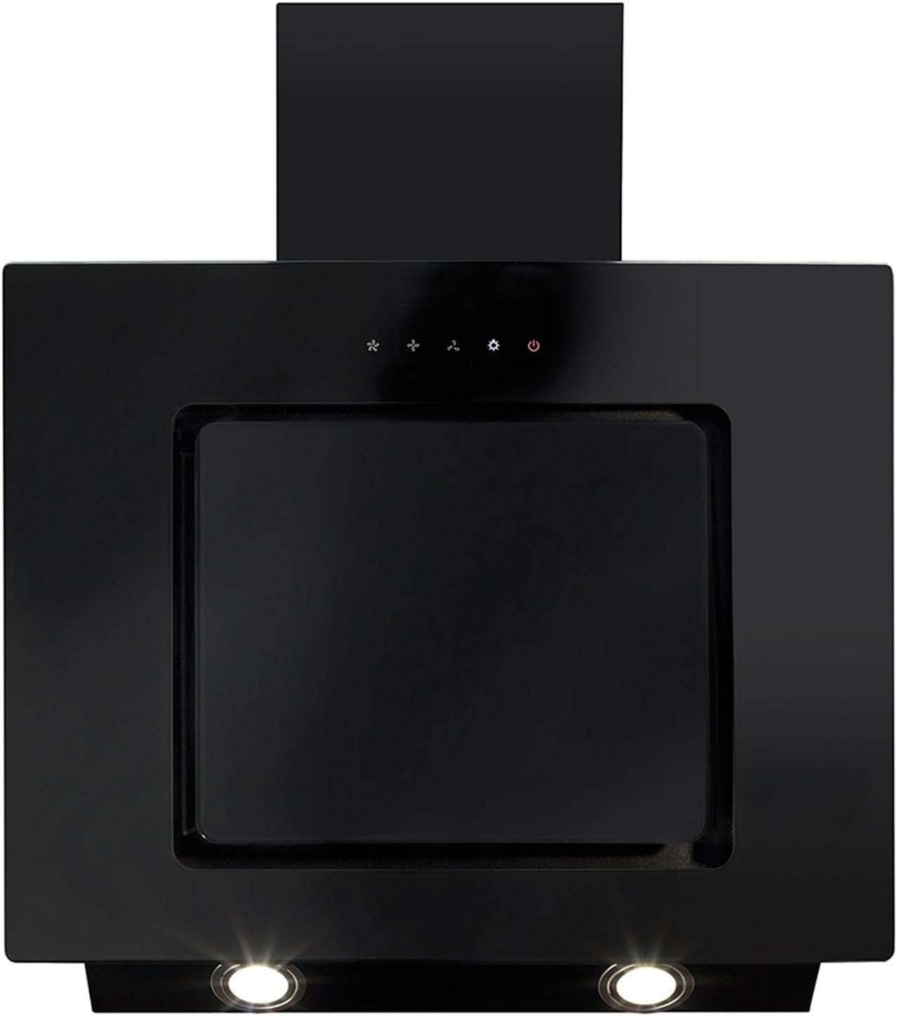 CDA 60cm Angled Chimney Cooker Hood with Touch Controls - Black.