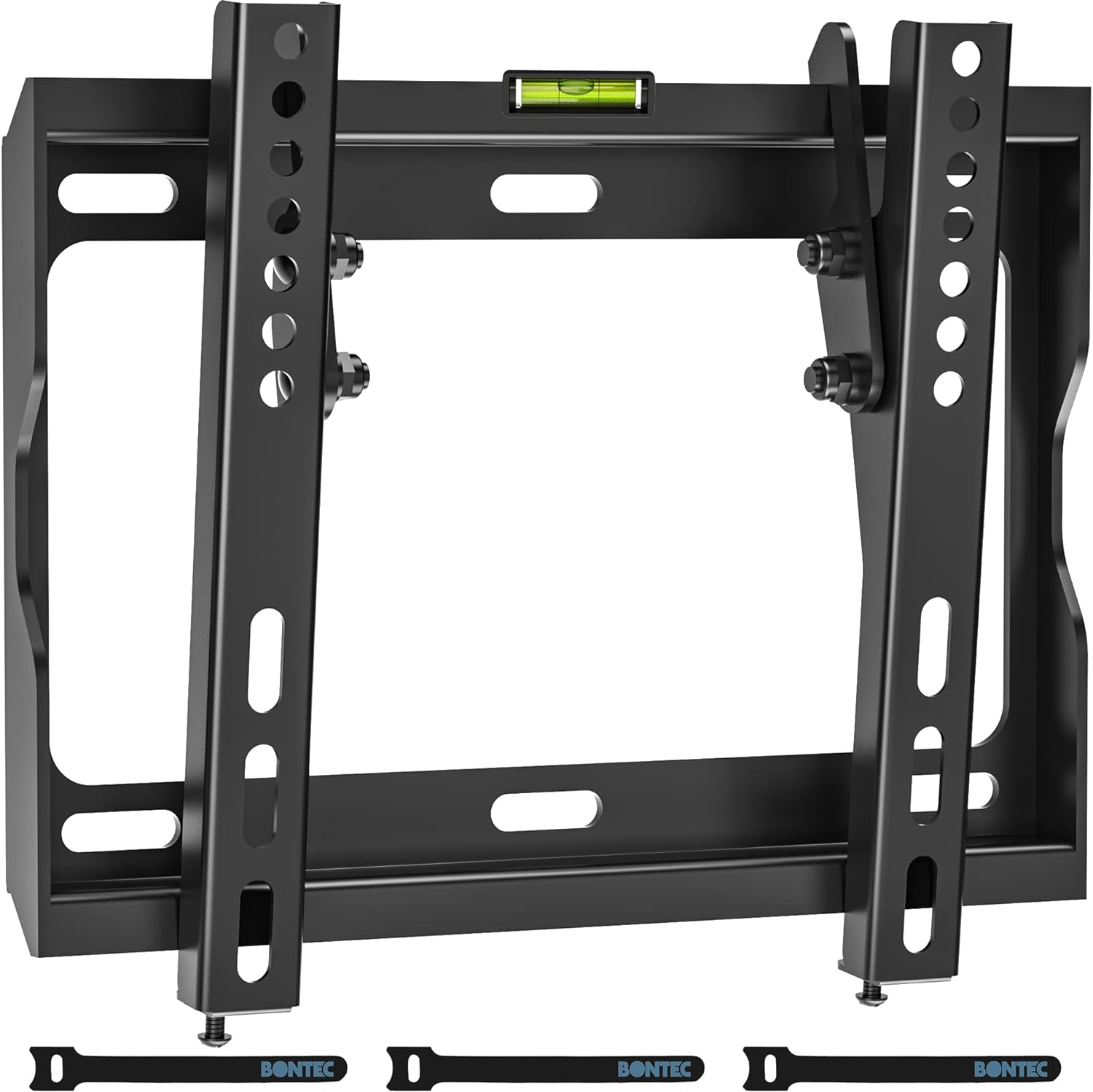 BONTEC Low Profile TV Wall Mount Bracket for Most 17-45 inch LED/LCD/OLED Plasma Flat Screen TVs, Ultra Slim Tilt Wall Mount up to 30kg, Max VESA 200x200mm, Bubble Level and Cable Ties Included.