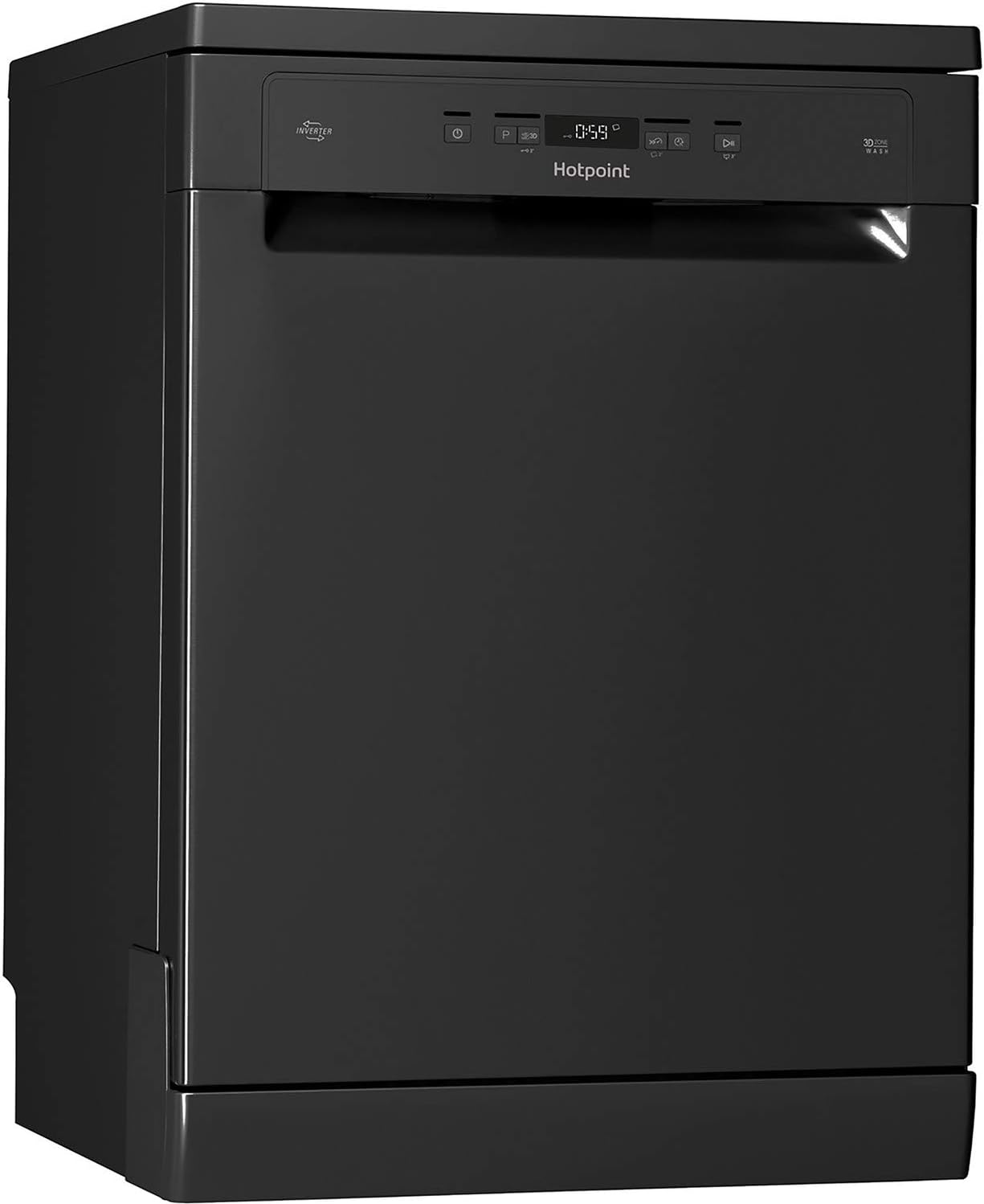 14 Place Settings Freestanding Dishwasher - Black.