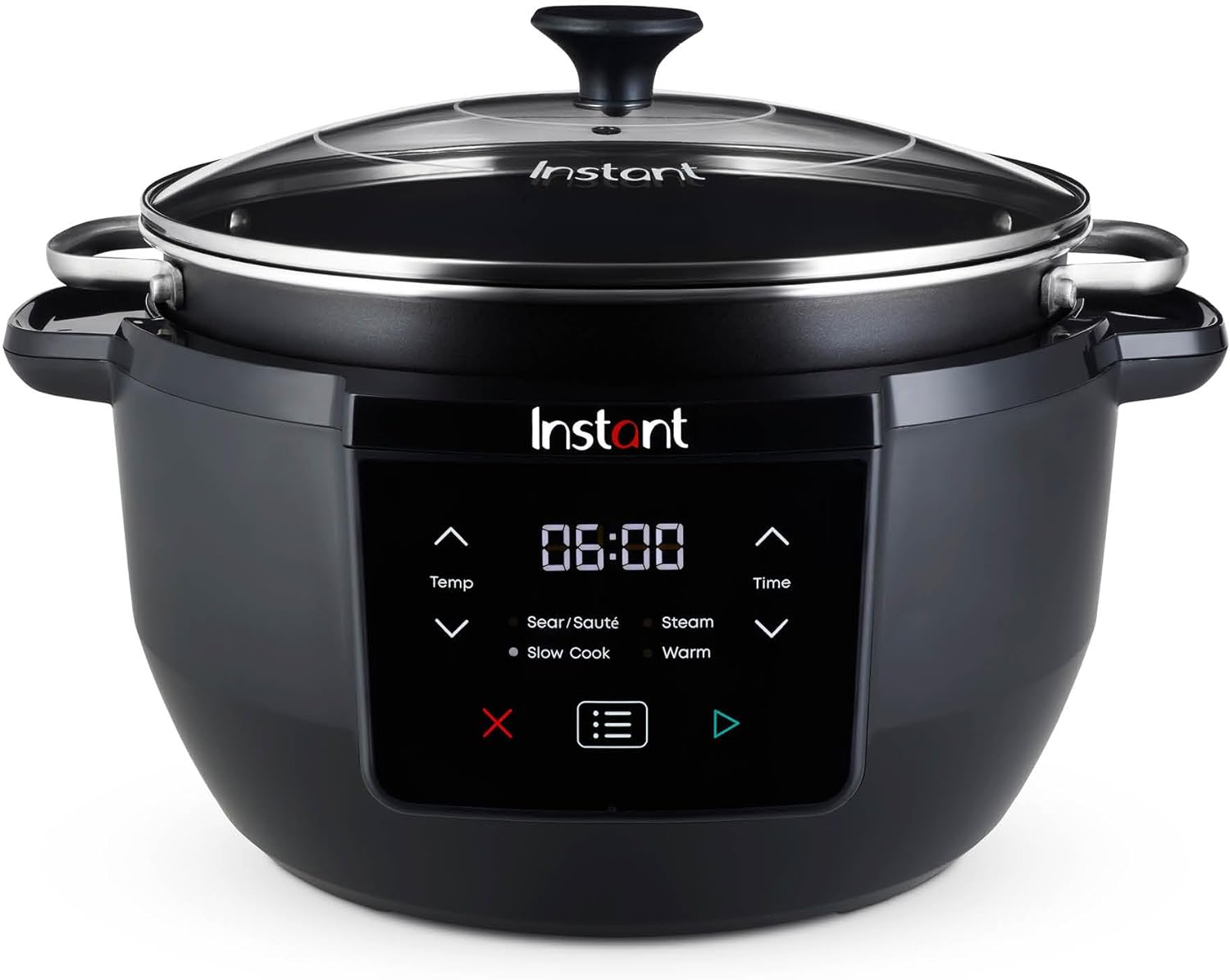 Instant Superior Slow Cooker - Digital Slow Cooker with Steamer, Sauté, Sear, Reheat and Keep Warm Functions, Removable Dishwasher Safe Pot - Up to 10 Portions, 7.1L Capacity.