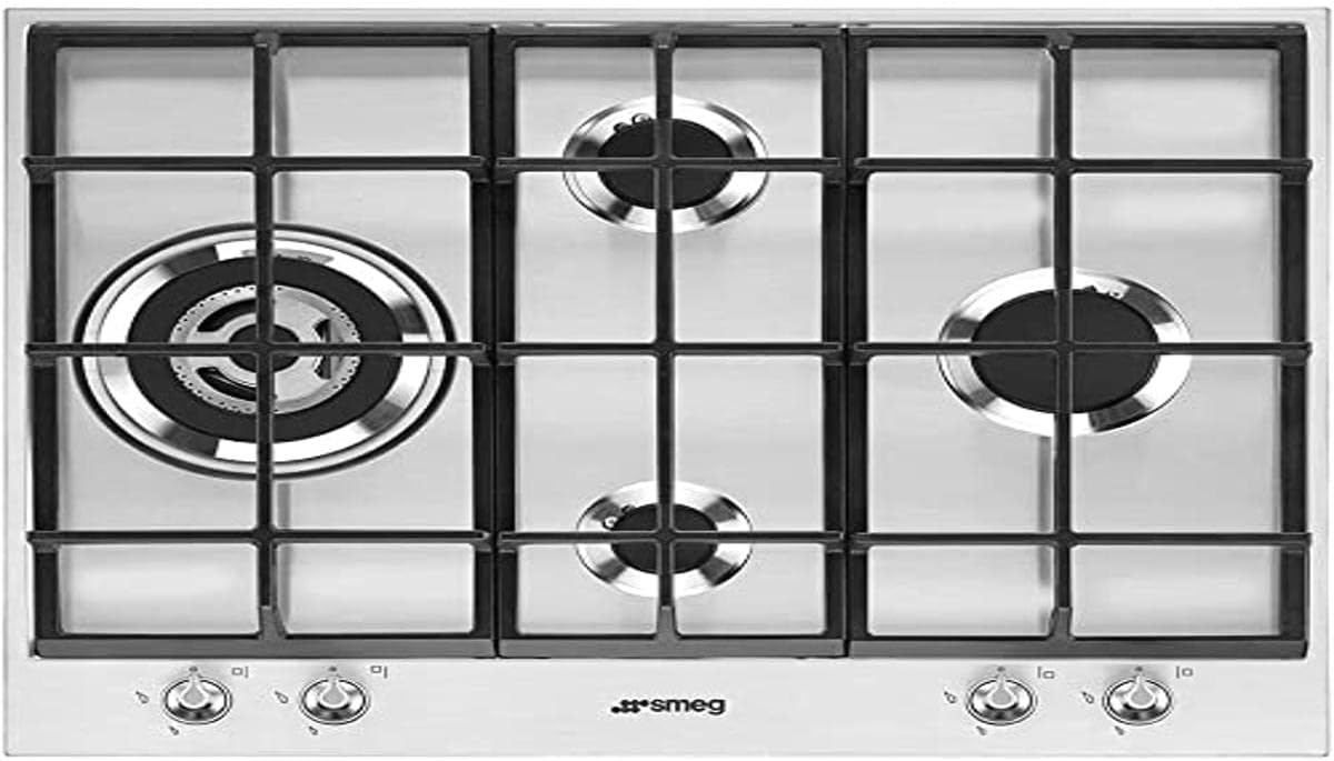 Smeg Gas hob with 4 Burners PX164L, Stainless Steel,Small.