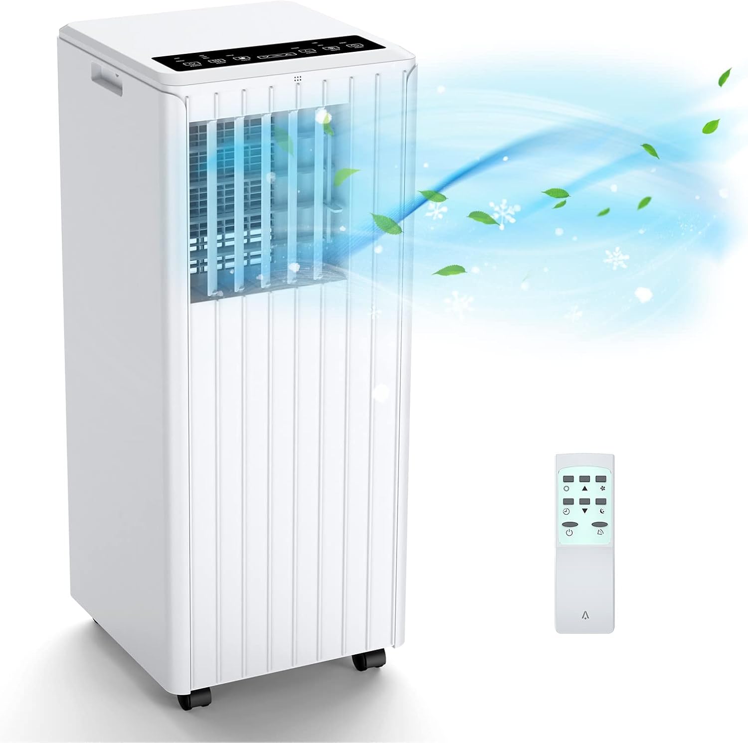 Portable Air Conditioner 12000Btus 4 In1 Air Conditioner, Dehumidifier 45L/Day, Heating, Cooler, Fan with 3 Speeds, Digital Display & Remote Control, 24 Hours Timer for Homes Rooms.