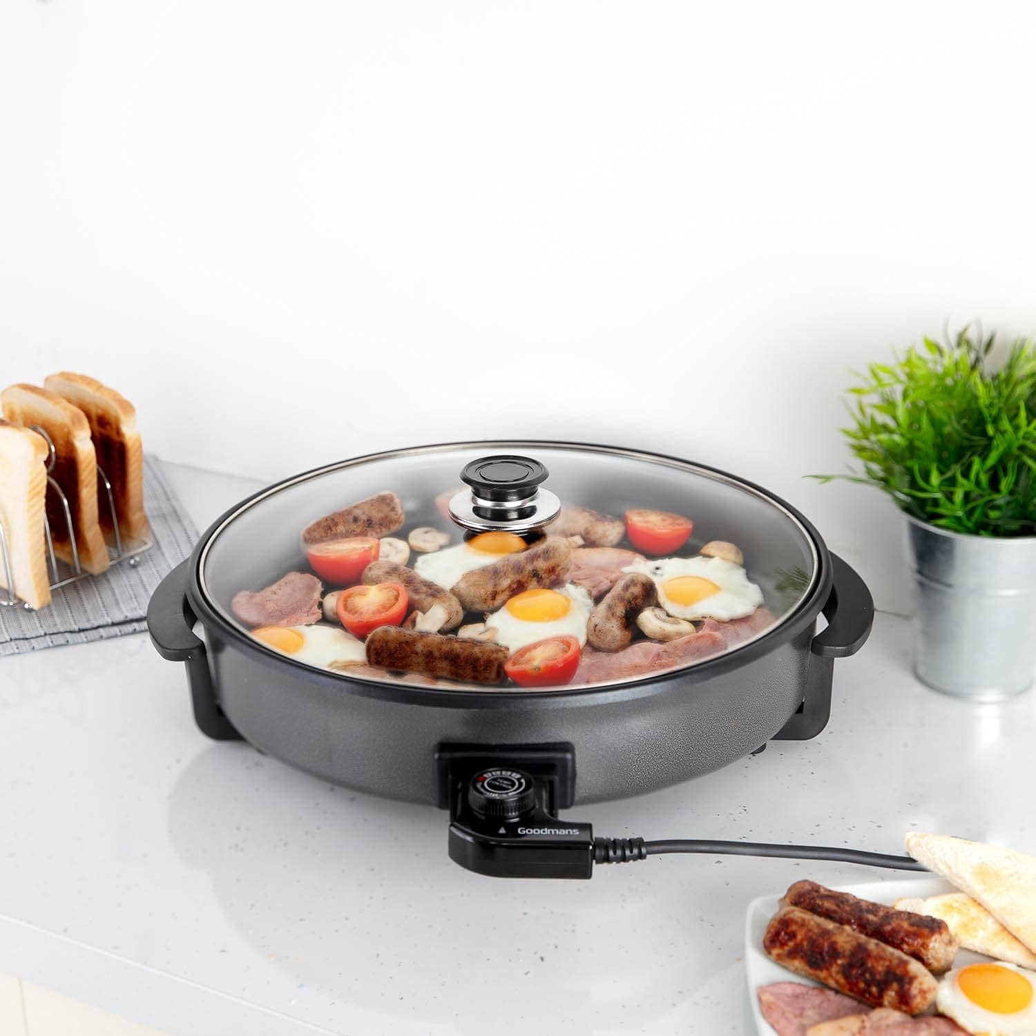 New Tower Multi Cooker 40cm (approx) Non-Stick Cooking Surface Ideal for Stews, Curries, Casseroles & More.