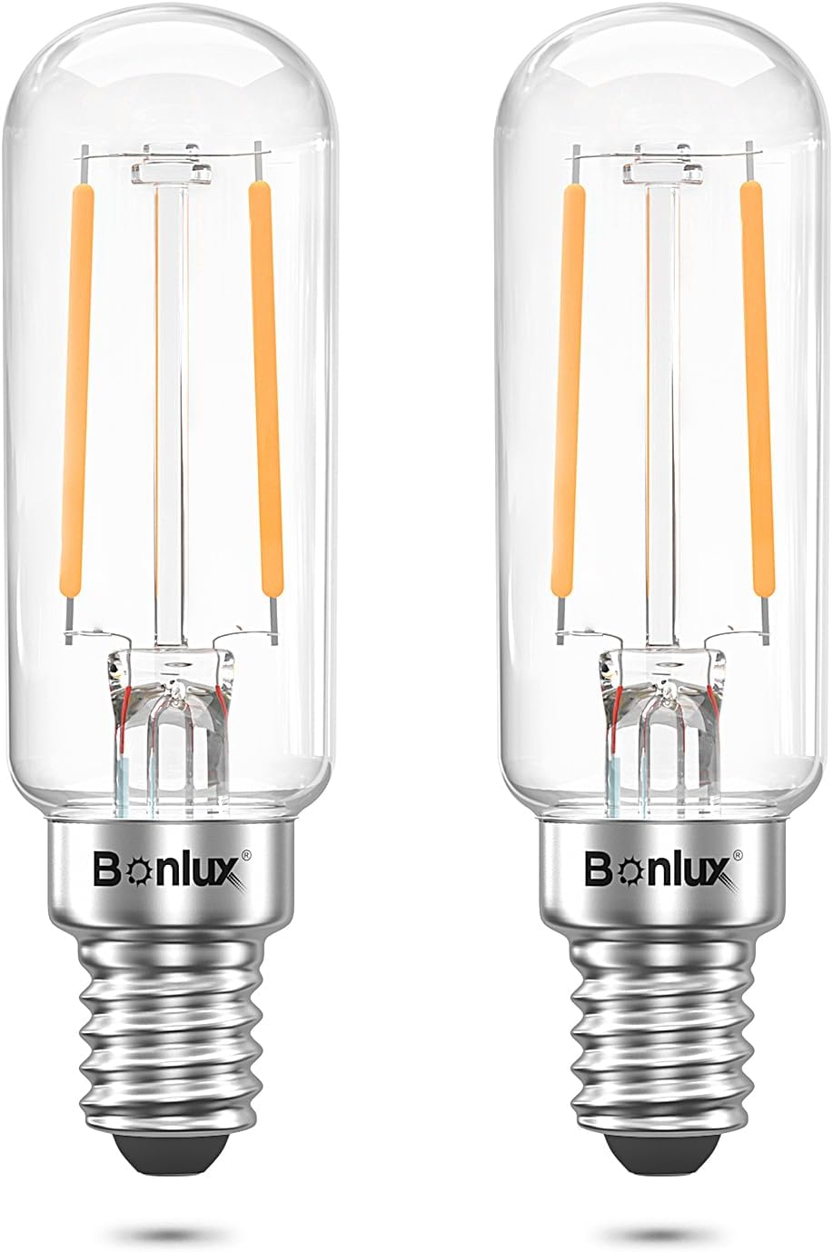 Bonlux 4W LED Cooker Hood Light Bulb, Extractor Fan Bulb,Oven Hood Bulbs 40W Hob Bulb Replacement T25 Tubular Filament SES Small Screw Cooker Hood Oven Appliance Lamp Bulb Warm White 2700K (2-Pack).