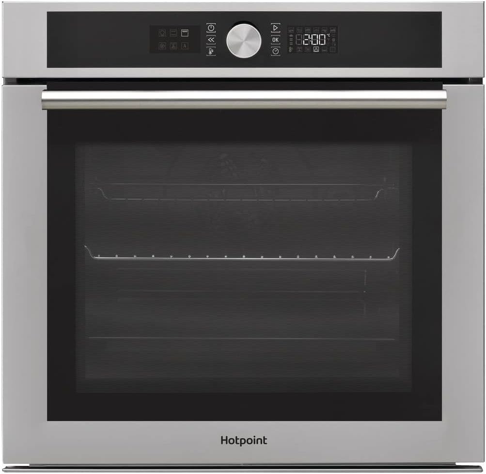 Hotpoint Electric Pyrolytic Fan Single Oven with LCD Control Panel - Stainless Steel.