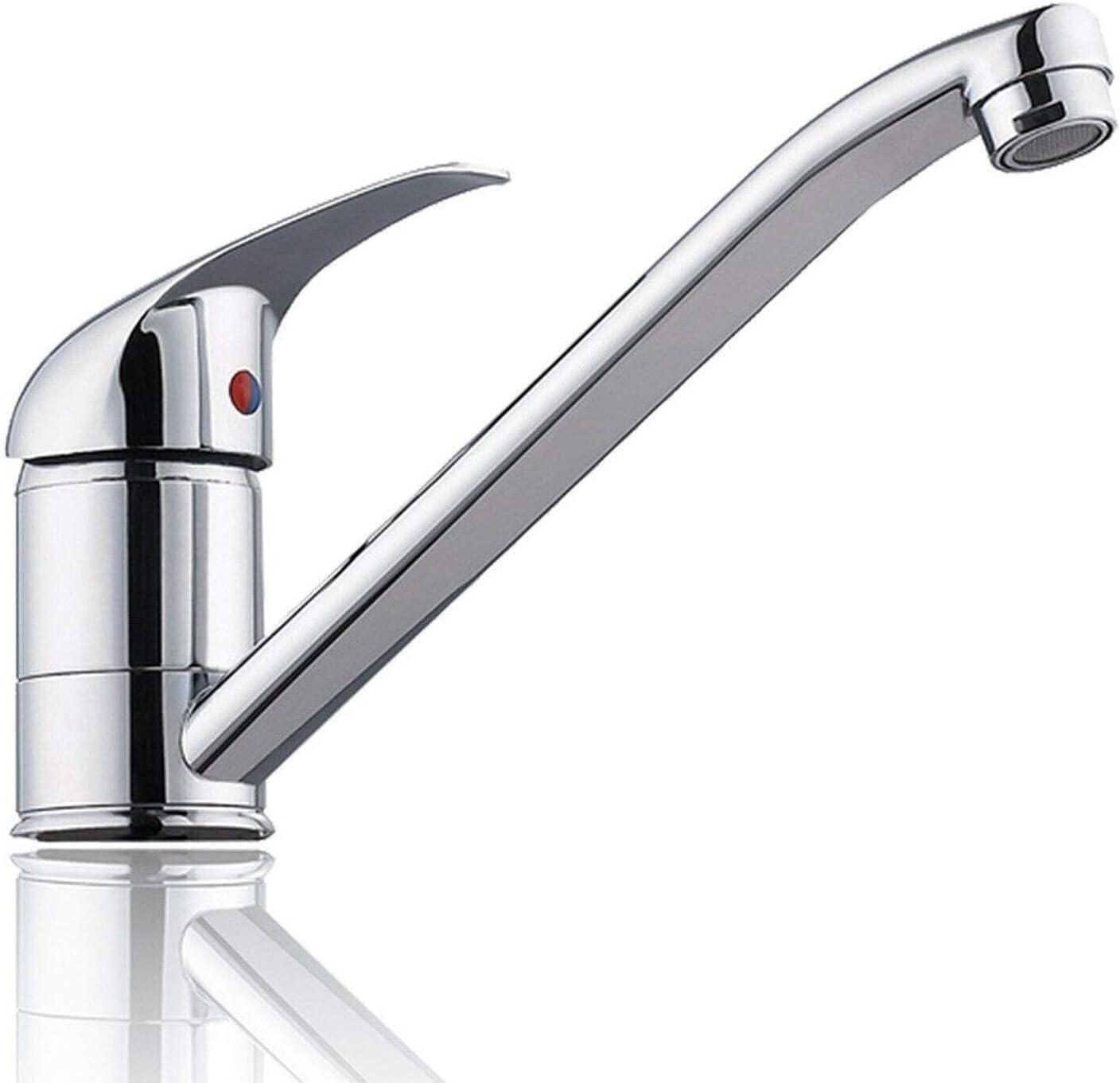 One Pair of Hot and Cold Bath Tub Taps Basin Sink Mixer Taps Chrome Bathroom Cloakroom Faucets Two Separate Taps Chrome Single Lever Contol.