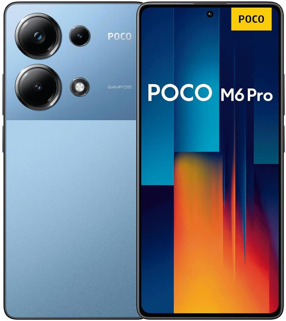 Xiaomi Poco M6 Pro 12 GB RAM 512 GB Unlocked for All Carriers - Blue (UK Version + 2 Years Warranty).