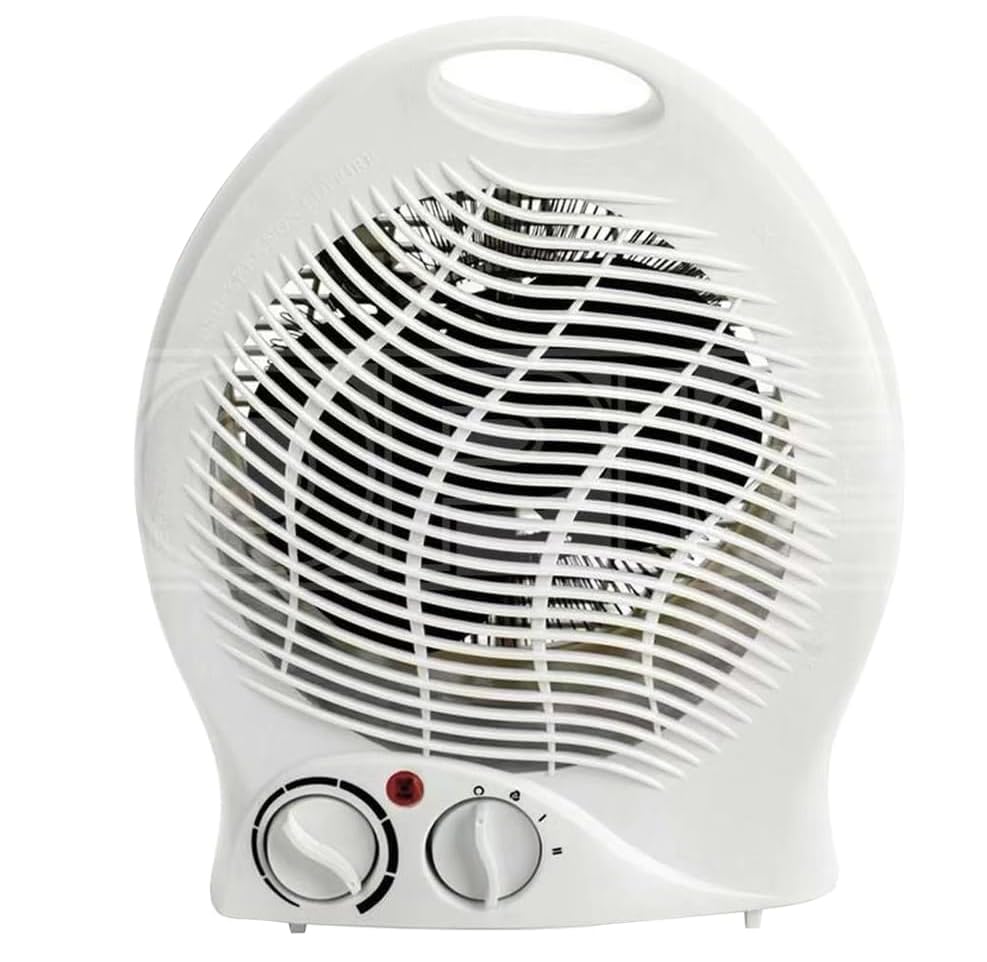 Powerful 2KW Upright Heater Thermo Fan Heater with 2 Heat Settings and Cool Function and Overheat Protection Quiet Space Heater 2000W, White.