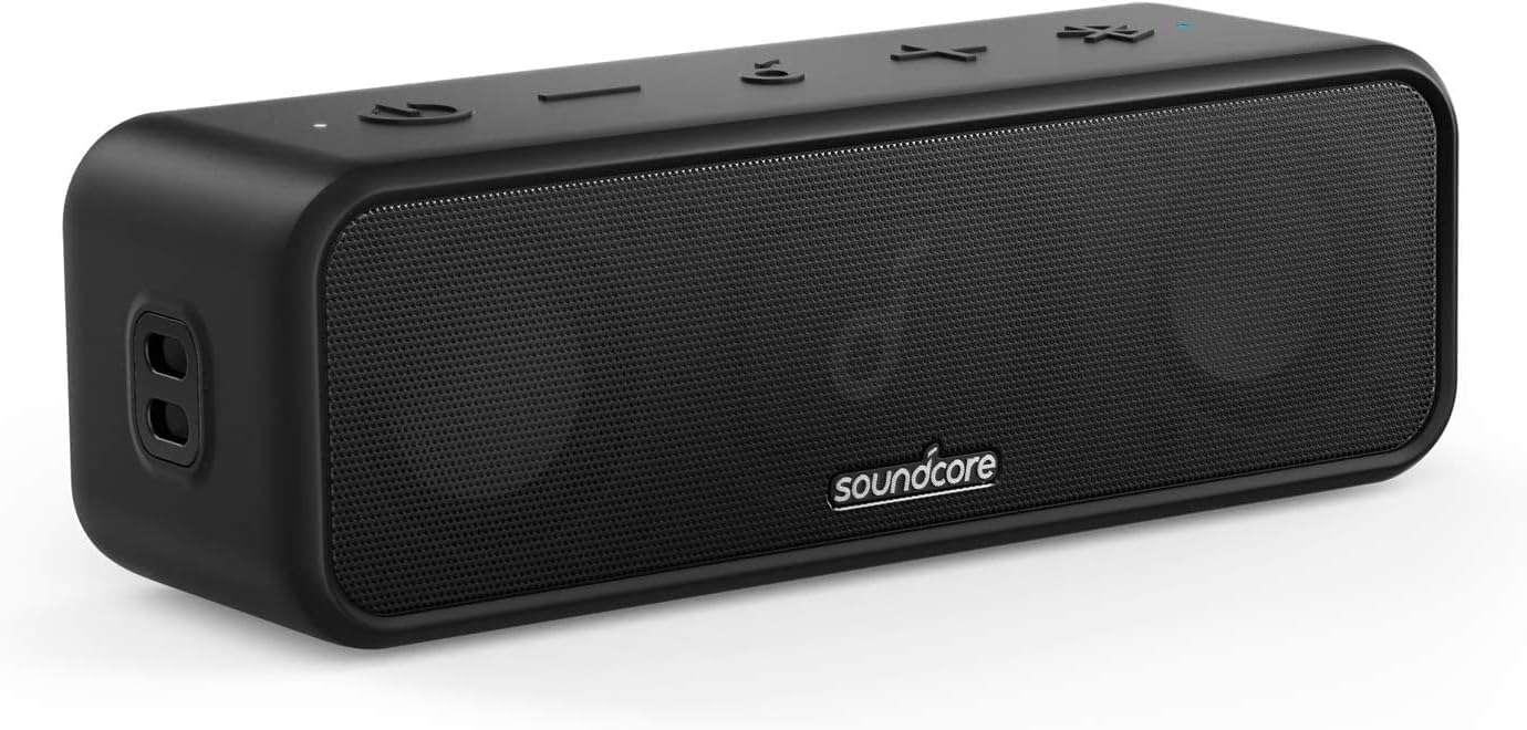 soundcore 3 by Anker: Bluetooth 5.0 Speaker, 24H Playtime, IPX7 Waterproof, Stereo Sound with Titanium Diaphragm Drivers, PartyCast Tech, BassUp, Custom EQ.