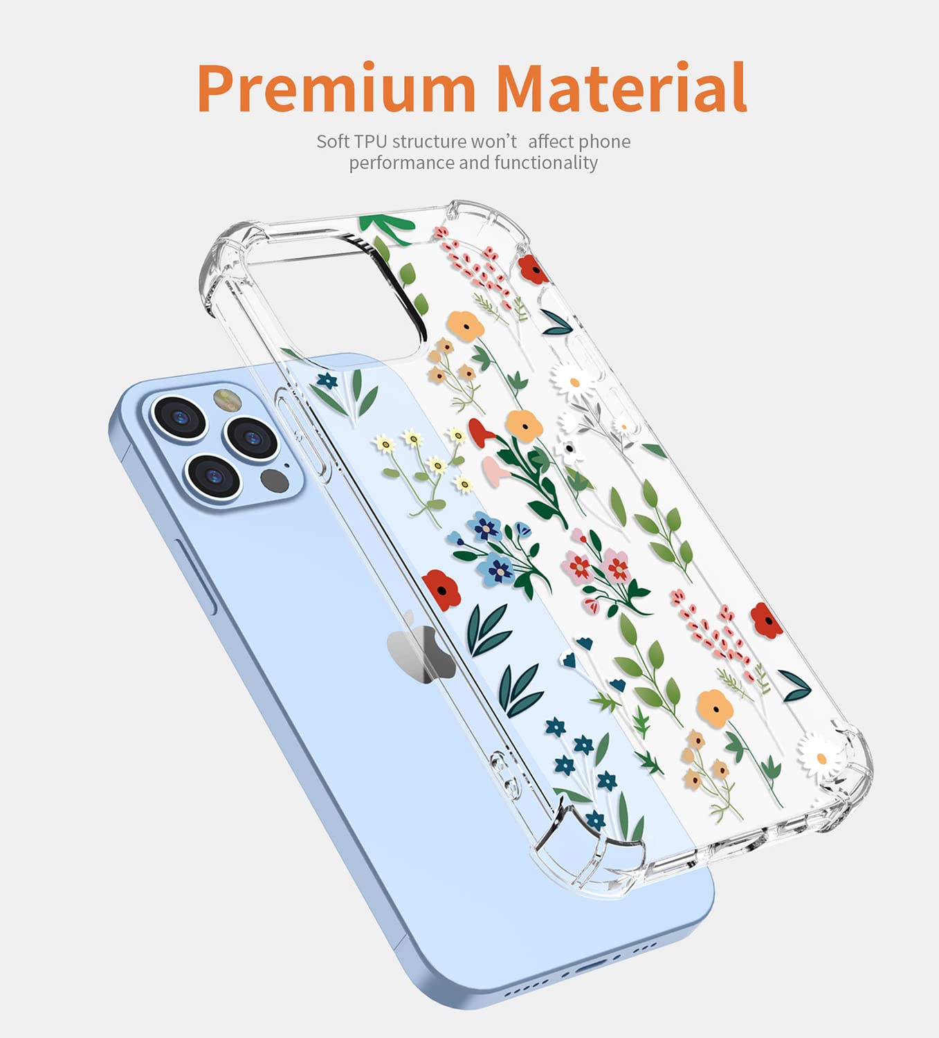 XINYEXIN Case for OPPO A74 5G / OPPO A54 5G, Painting Flower Pattern Clear Case Soft TPU Silicone Case Slim Shockproof Bumper Girl Women Phone Cover - Daisy.