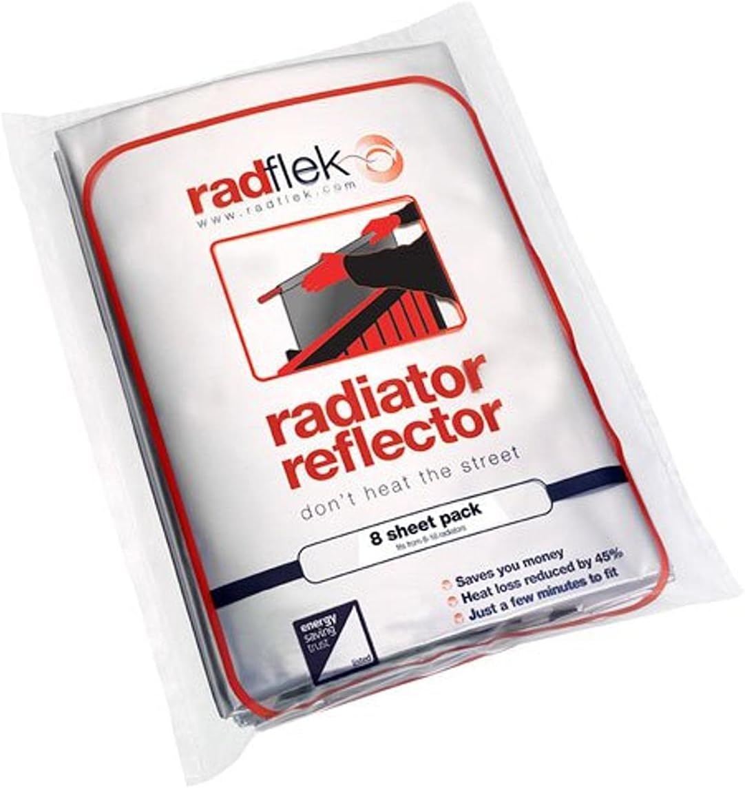 Radflek 8-Pack 8 Sheet Pack Radiator Reflector.