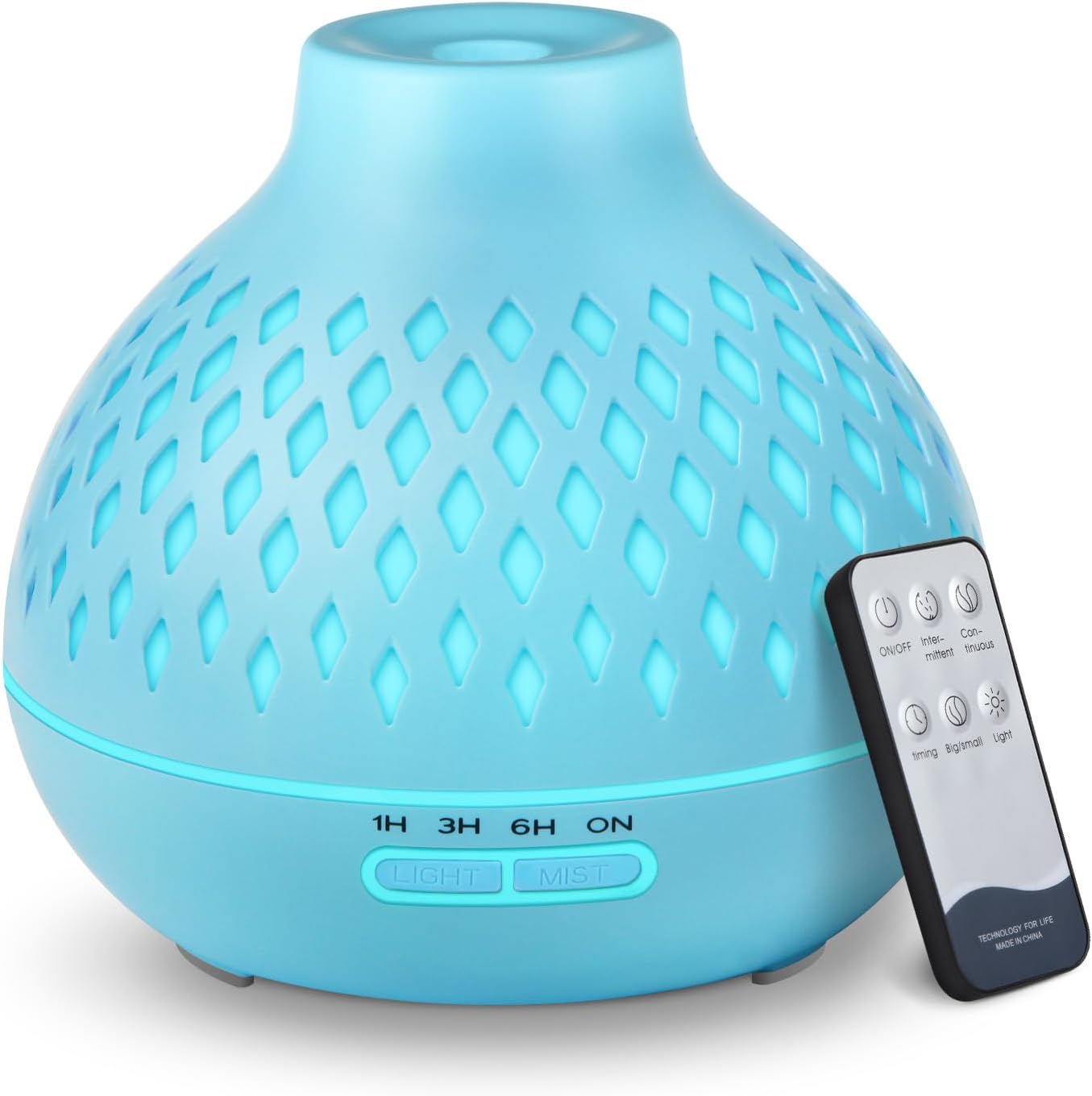 400ML Electric Ultrasonic Air Humidifier, Remote Control , Aromatherapy Diffuser with Waterless Auto-Off.