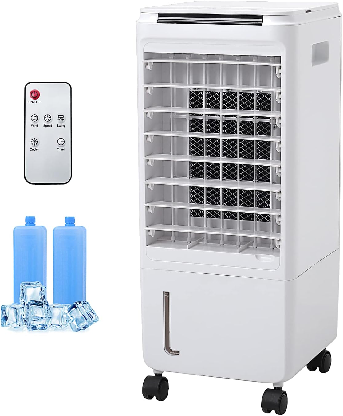 INMOZATA 3 IN 1 Evaporative Air Cooler with Fan & Humidifier, 80W Portable Air Cooler for Home & Office with 7L Water Tank,3 Wind Speeds & Modes, 7 Hour Timer,120°Oscillating, Remote Control.