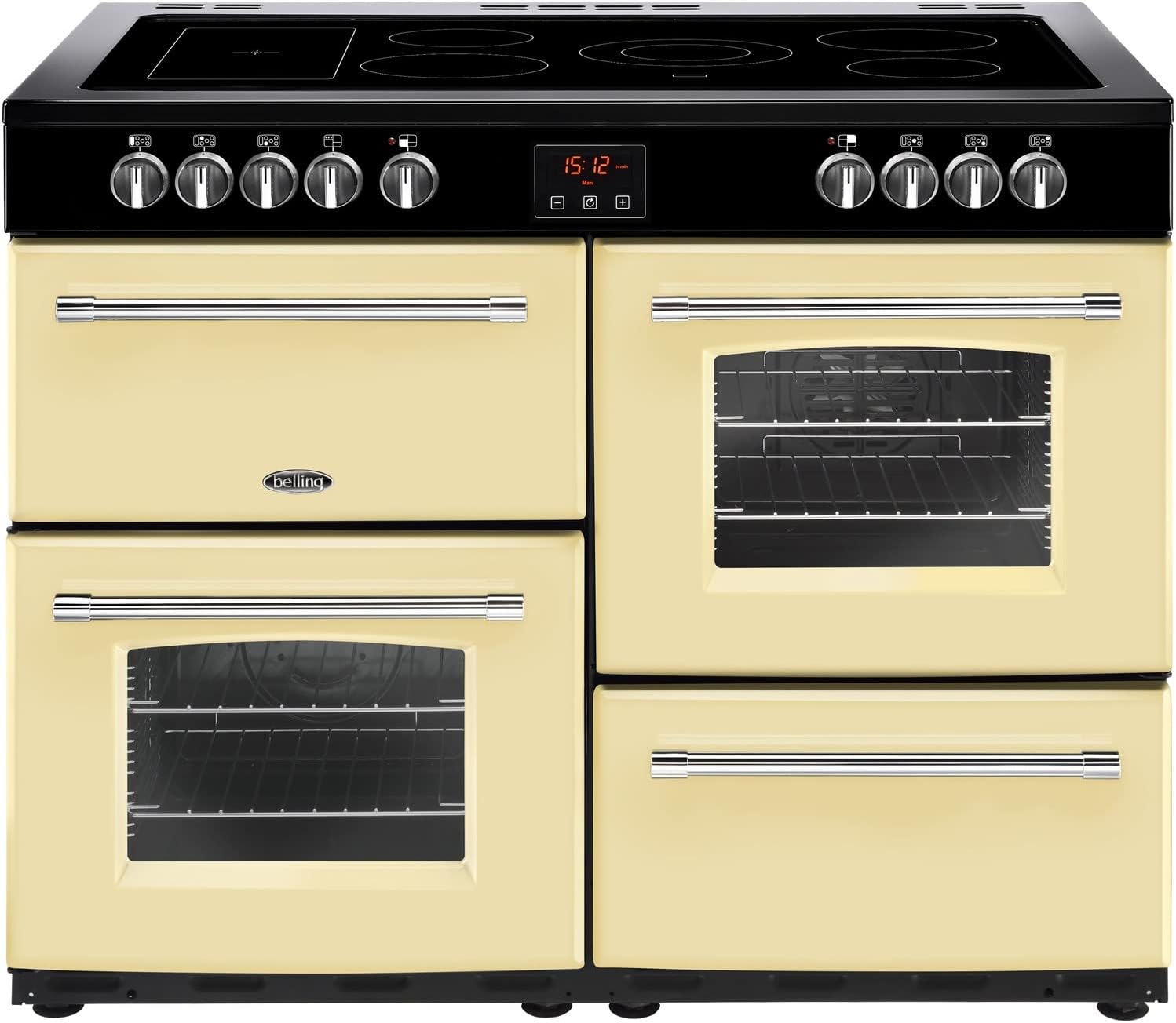 Belling Farmhouse 110E 110cm Electric Range Cooker - Cream.