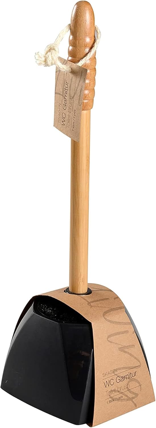 ENA Living Bamboo Toilet Brush, Eco-Labelled Bathroom Accessory, Sustainable Toilet Cleaner, Reliable & Durable Toilet Brush & Holder, Perfect For Any Bathroom, Stylish Bamboo Toilet Brush Set.