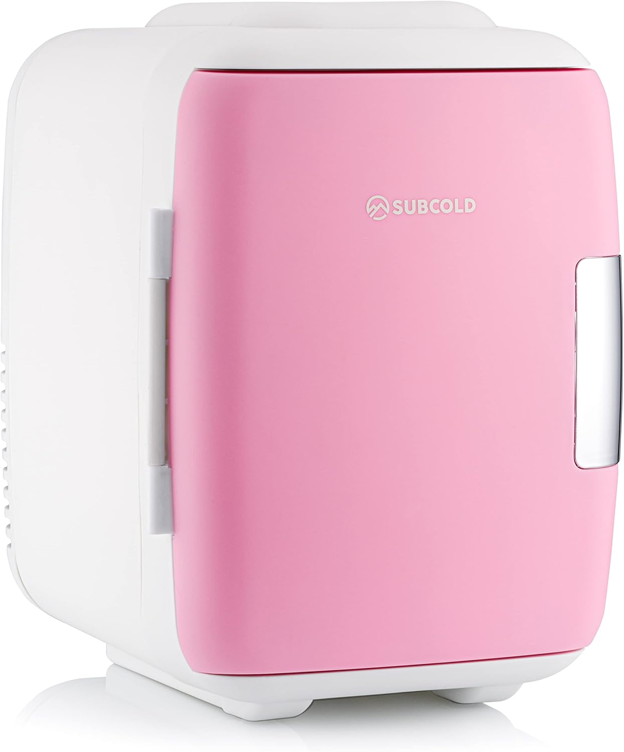 Subcold Classic4 Mini Fridge - Cooler & Warmer | 4 Litre/6 Cans | AC+USB | Portable Small Fridge for Skincare, Bedroom, Dorm, Car, Travel (White).