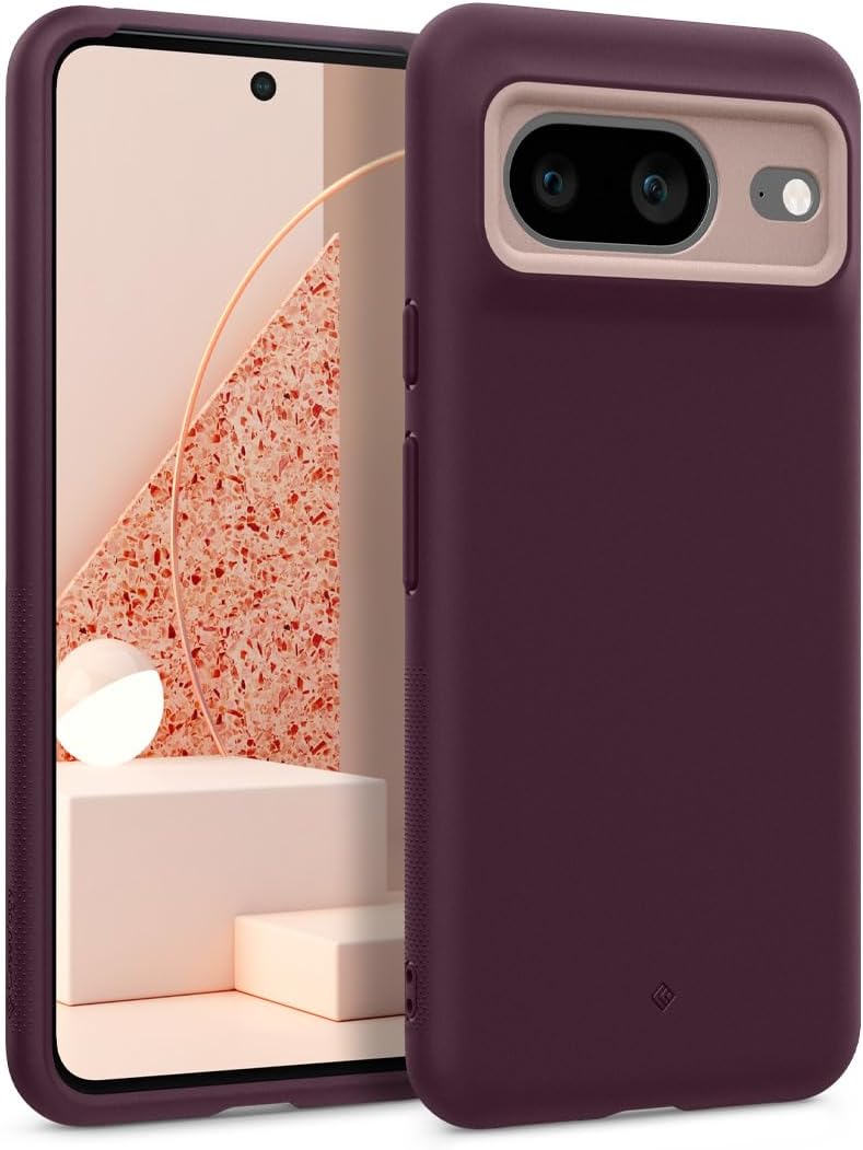 Caseology Nano Pop for Google Pixel 8 Case, [Two Tone Colour], Military Grade Drop Protection, Side Grip Patterns Phone Cover for Google Pixel 8 - Black Sesame