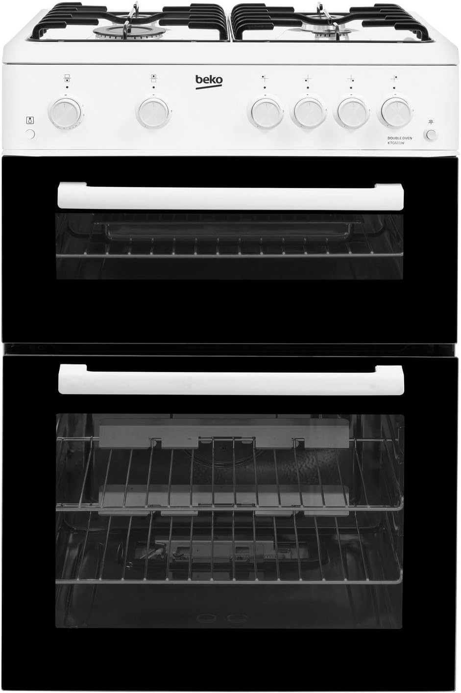 Beko KTG611W 60cm Double Cavity Gas Cooker White.