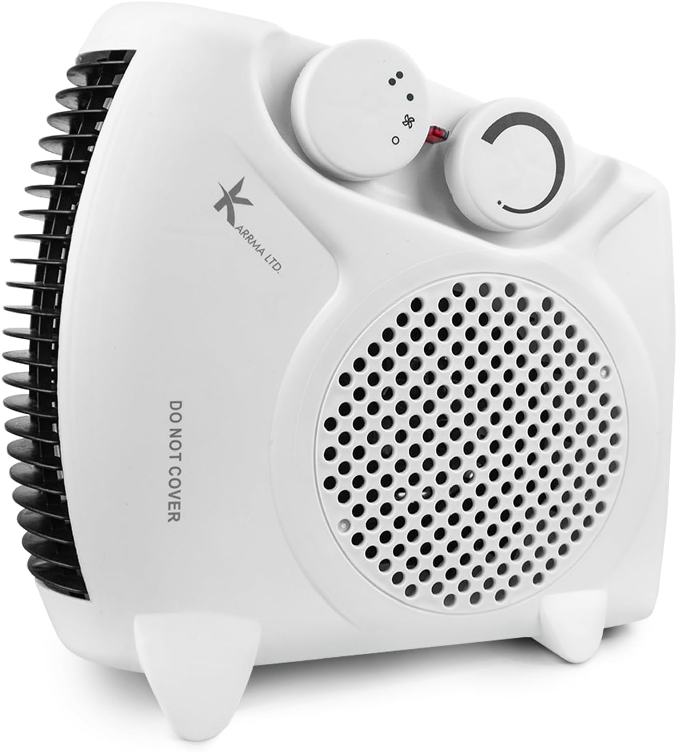 KARRMA | Portable Fan Heater 2KW White | 2000W Fan Heater Portable Compact Lightweight | Electric Fan Heater With 2 Adjustable Temperature Overheat Protection | Rectangle Designed.