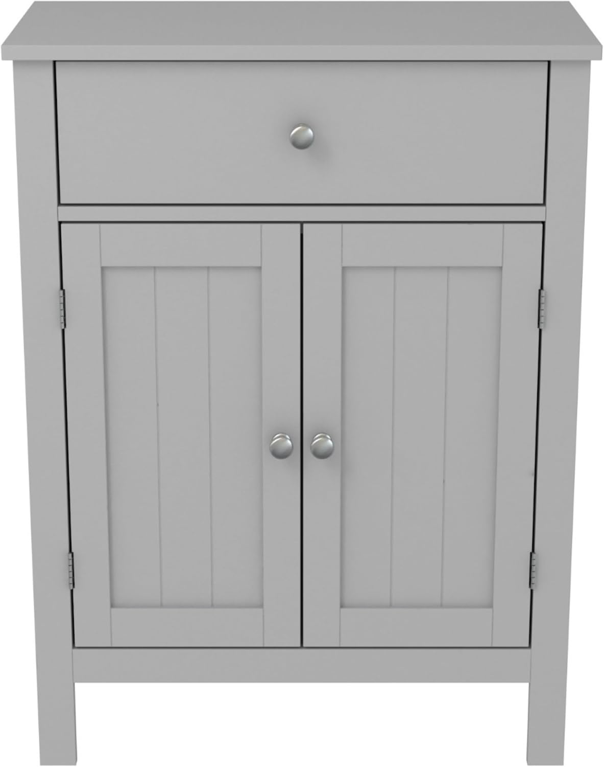 Mevsim Store Grey Bathroom Cabinet, Livingroom Cabinet, Floor Cabinet With 1 Large Drawer and Adjustable Shelves, Free-Standing Sideboard for Bathroom, Entrance Area, Kitchen, 60x30x81.