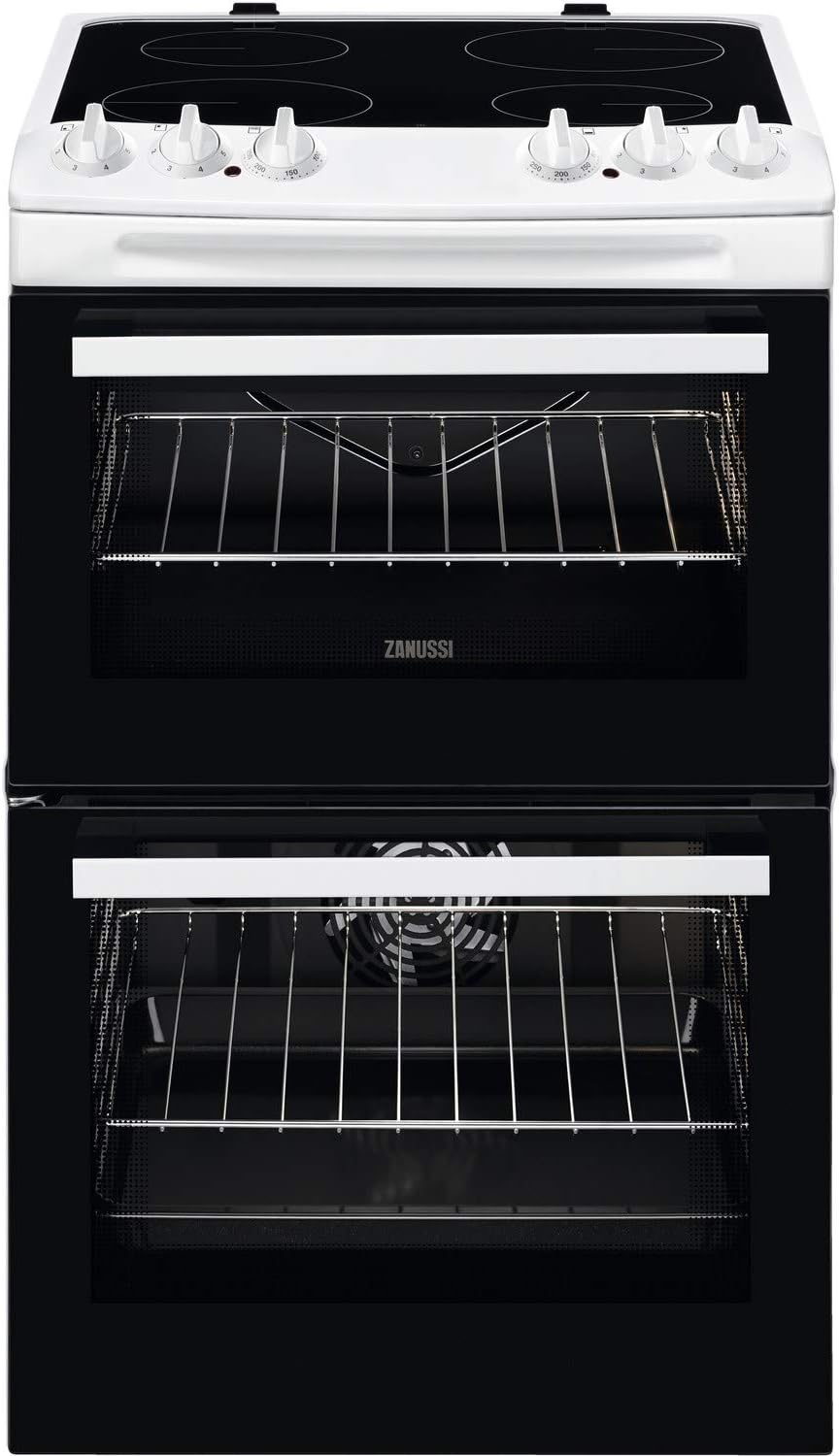 Zanussi ZCV46050WA 55cm Electric Cooker with Ceramic Hob - White.