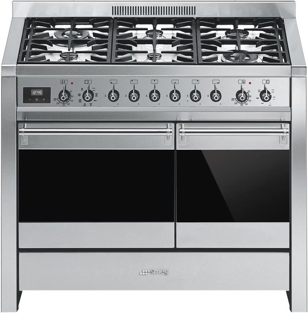 Smeg Opera 100cm Dual Fuel Range Cooker - Stainless Steel.