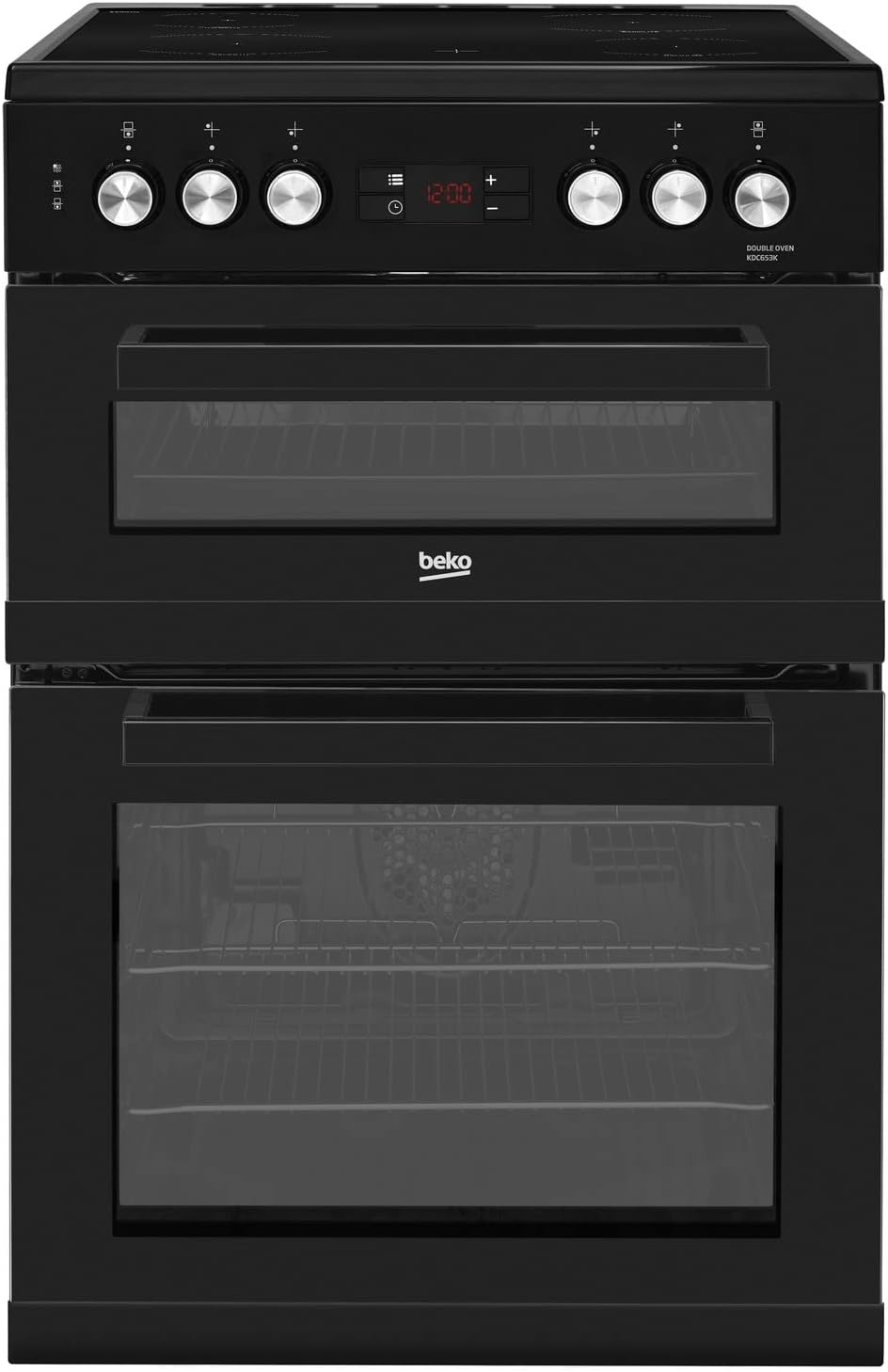 Beko KDC653K 60cm Electric Cooker with Ceramic Hob - Black.