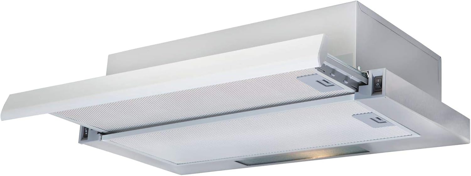 SIA TSH60SS 60cm Stainless Steel Telescopic Integrated Cooker Hood Extractor Fan.