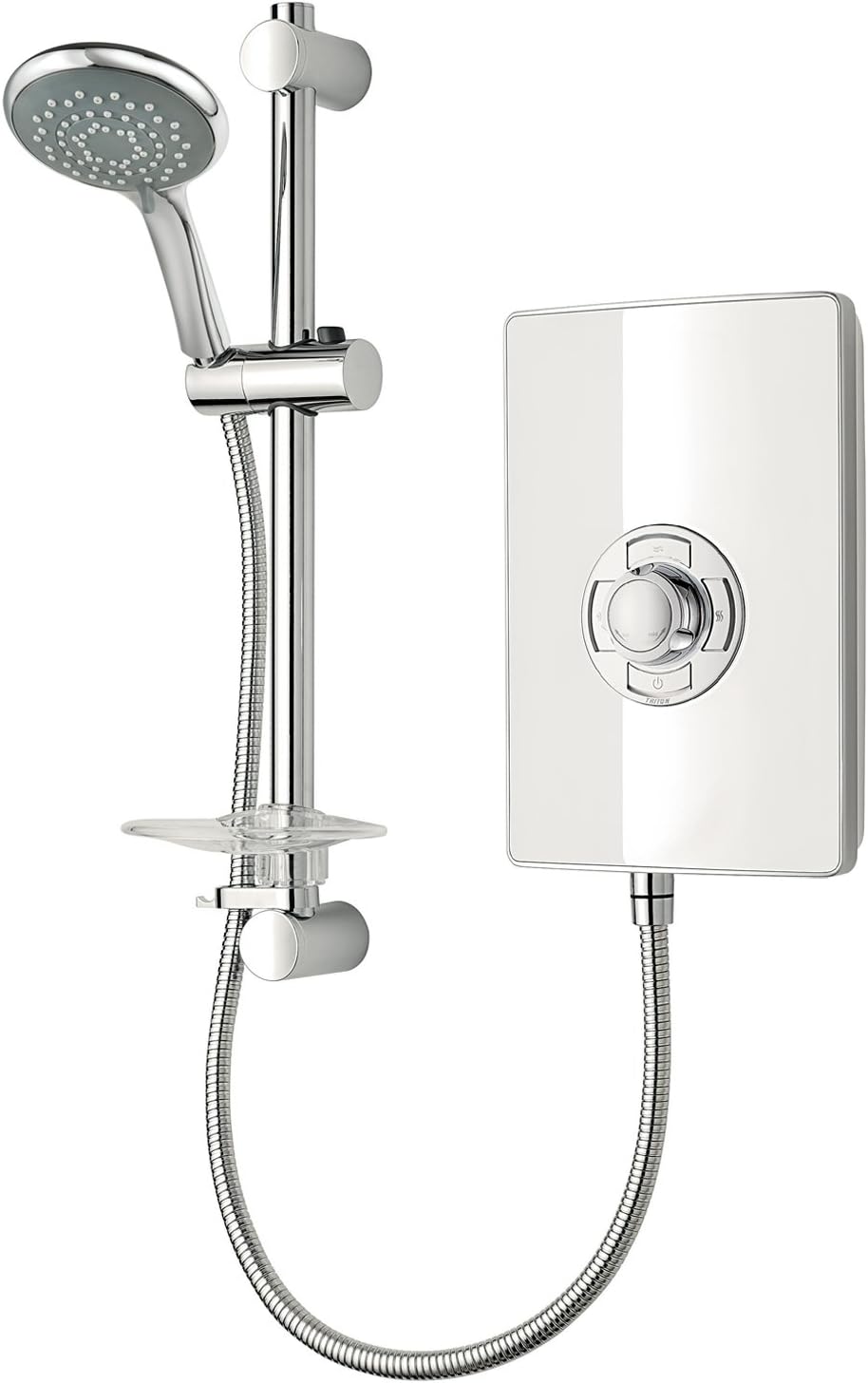 Triton Showers RECOL208GSWHT Aspirante Collection II Contemporary Electric Shower, White Gloss, 8.5 KW.