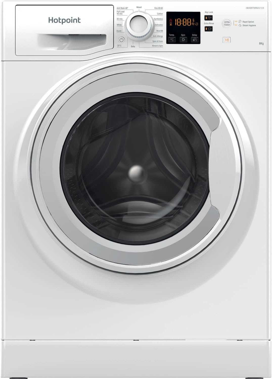 Hotpoint 8kg 1400rpm Freestanding Washing Machine - White.