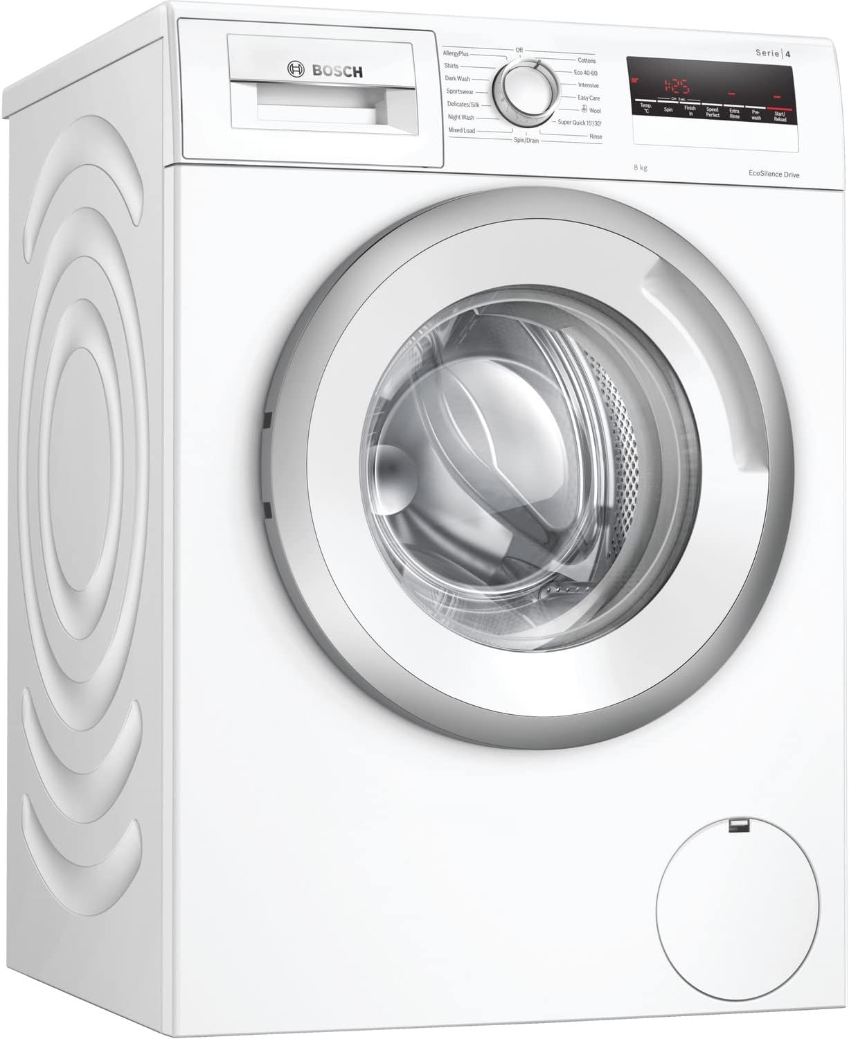 Bosch WAN28281GB Washing Machine, 8kg Capacity, AllergyPlus, SpeedPerfect, White, Freestanding, 8 kg.