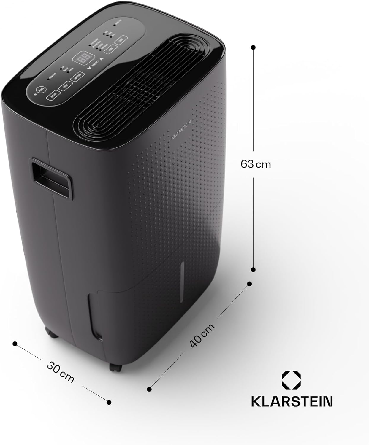 Klarstein Smart Dehumidifier, Large Dehumidifiers for Home Damp Air, Silent Low Energy Dehumidifier, Wifi IoT App, UK Plug In Electric Dehumidifier, 60L Dehumidification Capacity, For 65 m² Room.