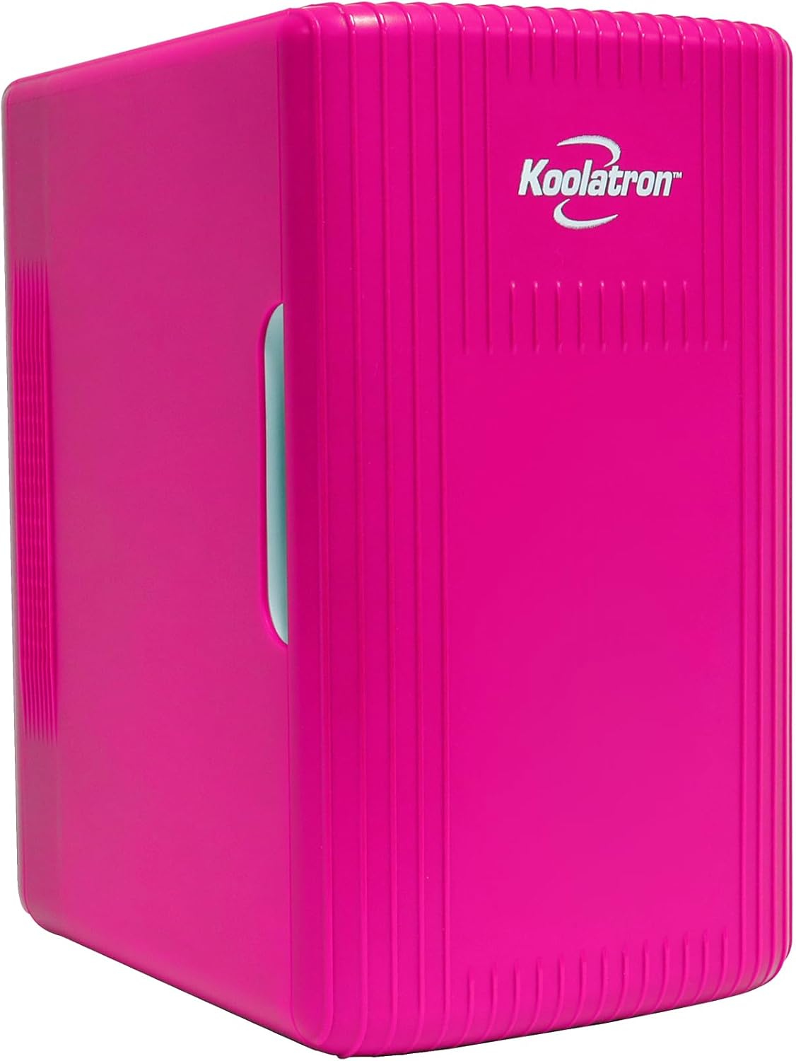 Koolatron Retro Mini Fridge For Bedrooms 6L Small Fridge 8 Can Table Top Fridge Quiet Mini Fridges For Skincare Food Drinks Kids Home Car & Travel 12v Portable Cooler Warmer Refrigerator, Pink.