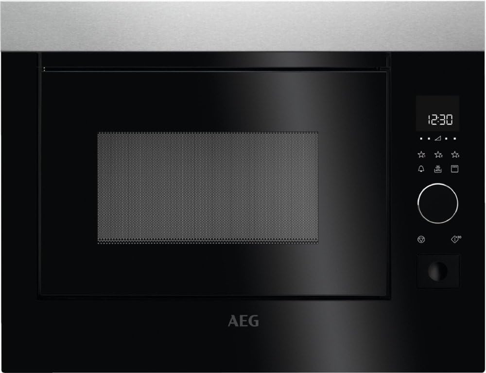 AEG MBE2658D-M Built-in Microwave (Built-in, Combination Microwave, 26 L, 900 W, Touch, Black, Grey).