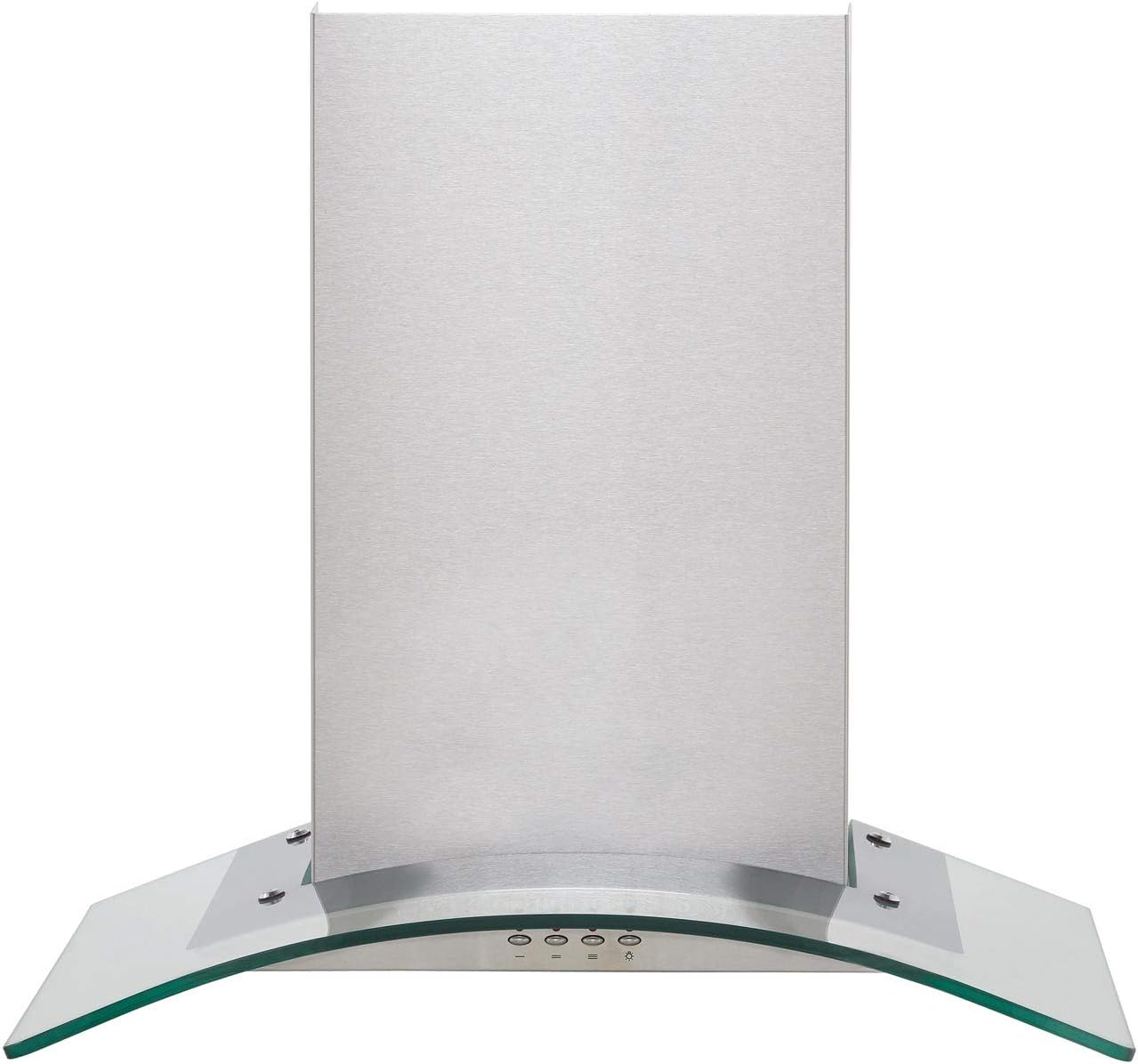 Baumatic BECH60GL 60 cm Chimney Cooker Hood - Stainless Steel / Glass.