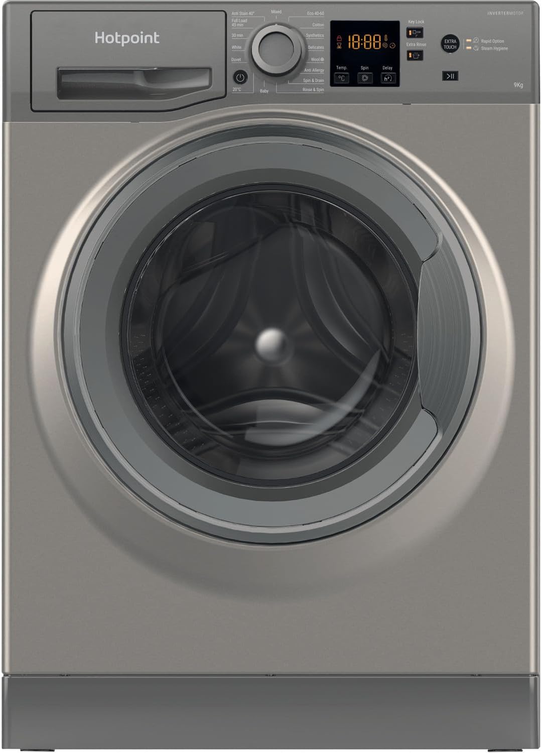 Hotpoint 9kg 1400rpm Freestanding Washing Machine - Graphite.