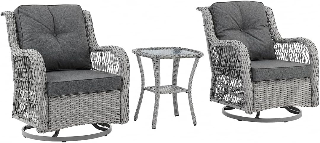 Grey Rattan Garden Furniture Set Outdoor Patio Lounge Swivel Chair Duo with Swivel Function & Coffee Table         Import  Single ASIN  Import  Multiple ASIN    ×Product customization        General   Description   Gallery   Reviews Variations Additional.