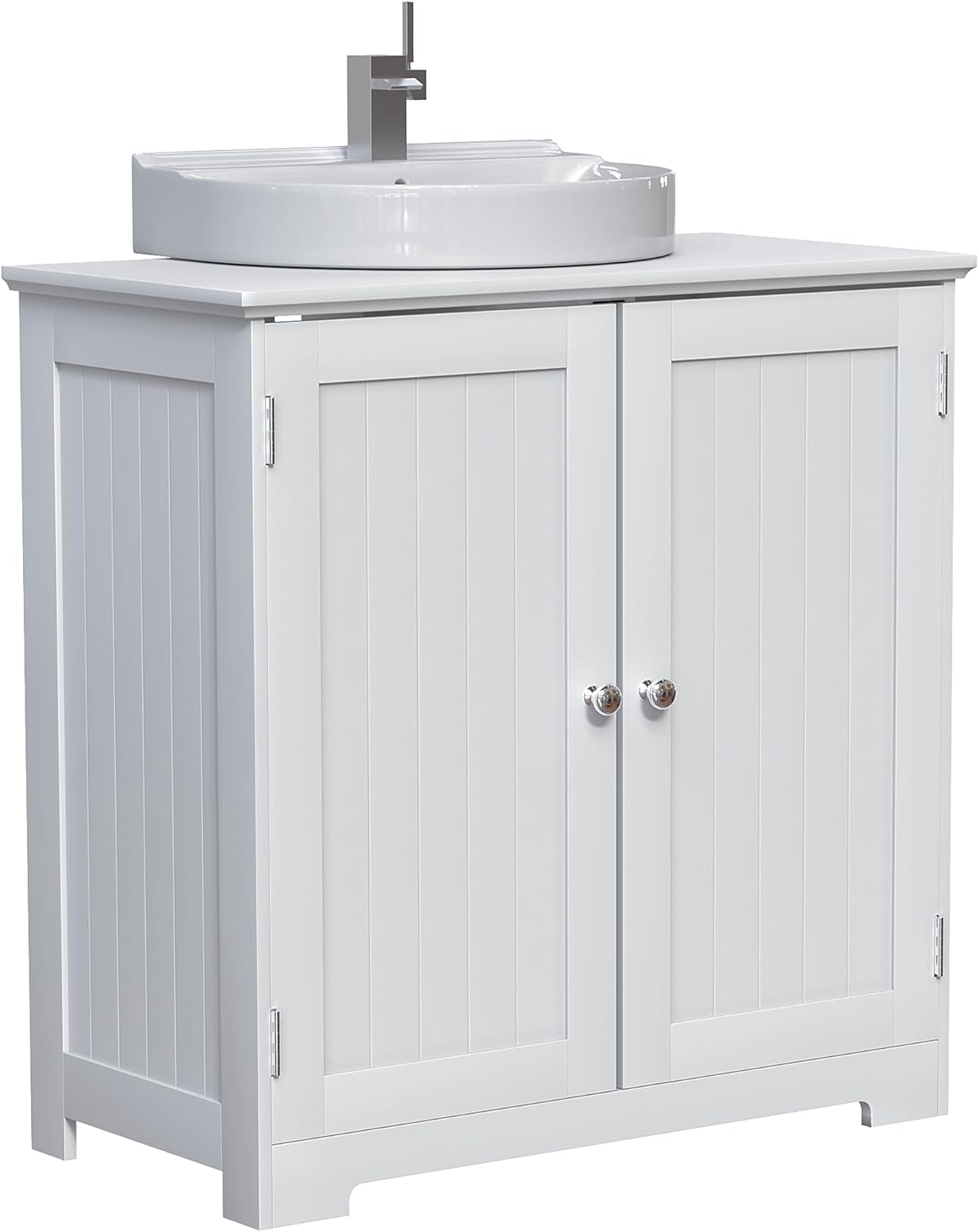 Bath Vida Priano Under Sink Bathroom Cabinet Floor Standing Storage Cupboard Basin Unit, White.