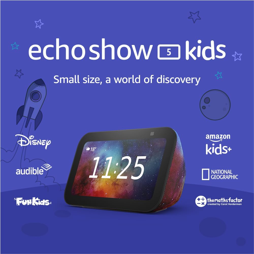 Echo Show 5 (3rd generation) Kids | Designed for kids, with parental controls | Galaxy.