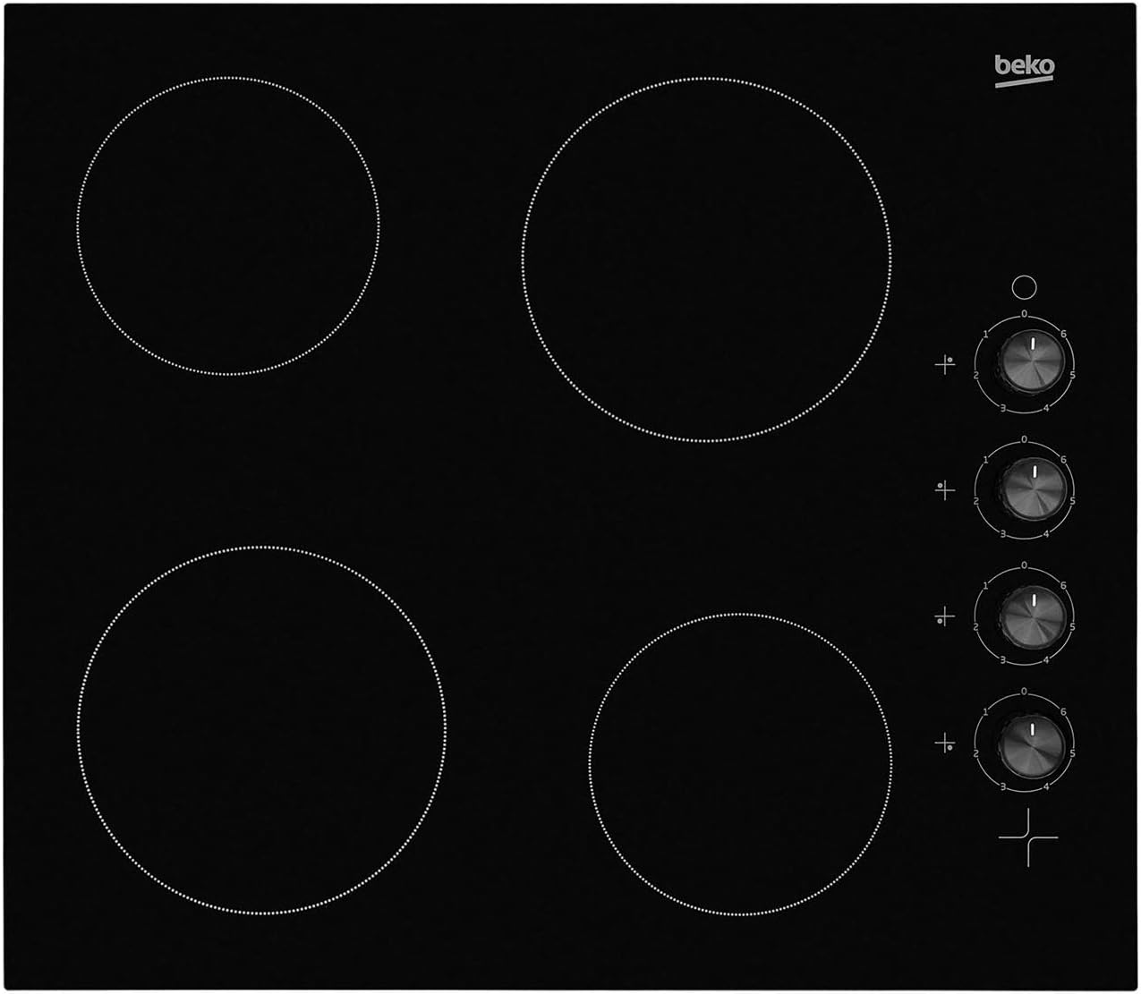 Beko HIC64102 58cm Ceramic Hob - Black.