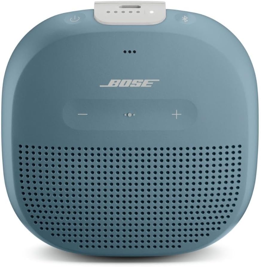 Bose SoundLink Micro Bluetooth Speaker: Small Portable Waterproof Speaker with Microphone, Stone Blue.