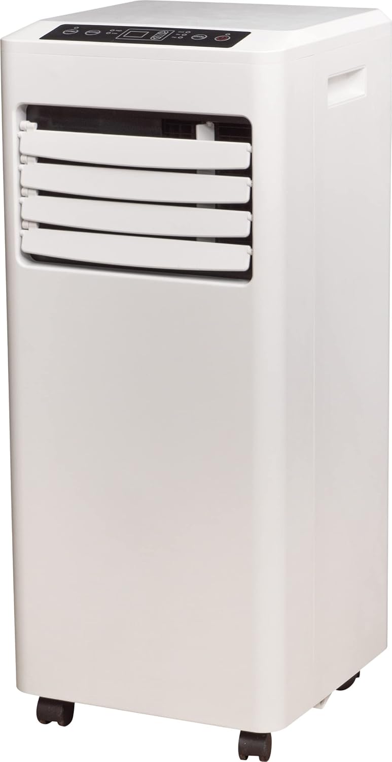 Prem-I-Air 4-in-1 Portable Air Conditioner 8000 BTU with Remote Control, 24 Hour Timer, Two Window Venting Kits. Dehumidifier. Powerful Rapid Cooling, Cooler Unit, Class A Energy Efficiency Rating.